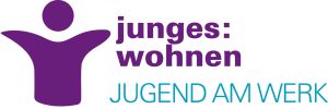 Logo junges wohnen in violetter Farbe © Jugend am Werk Logo junges wohnen in violetter Farbe © Jugend am Werk